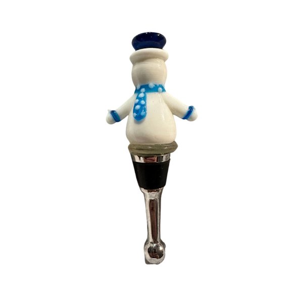 LSArts Handmade Snowman Bottle Stopper Cork Stopple - NEW - Picture 2 of 3